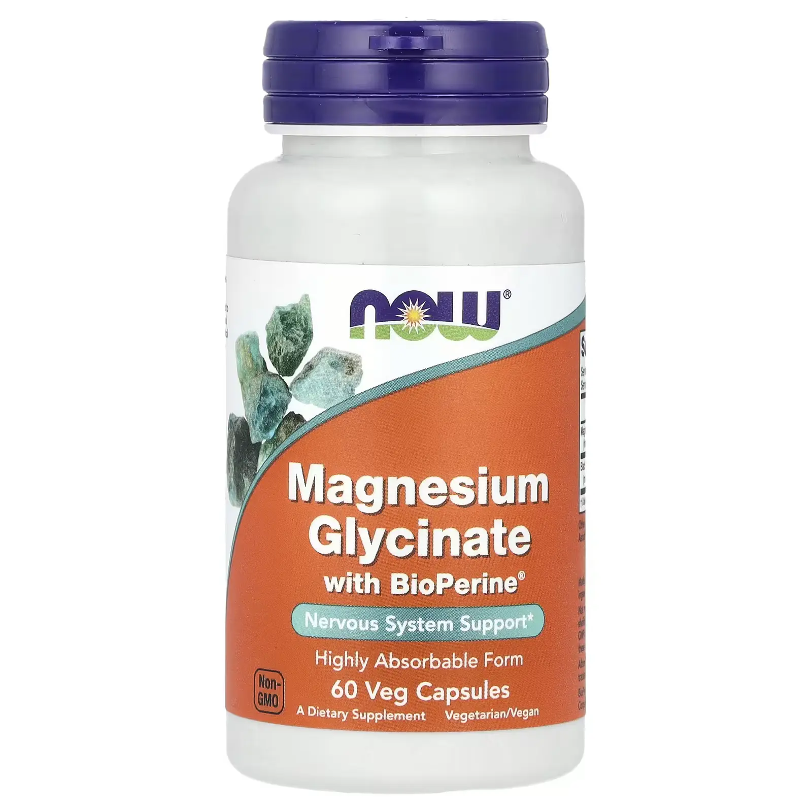 nowfoodsiran-magnesium-glycinate-with-bioperine-60-veg-capsules-01 منیزیم گلیسینات با بایوپرین ناو فودز 60 عددی